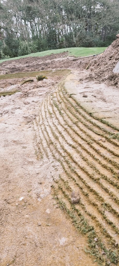 Eco Bunker installation at Lymington Golf Centre. A great improvement to this wonderful 9 hole.