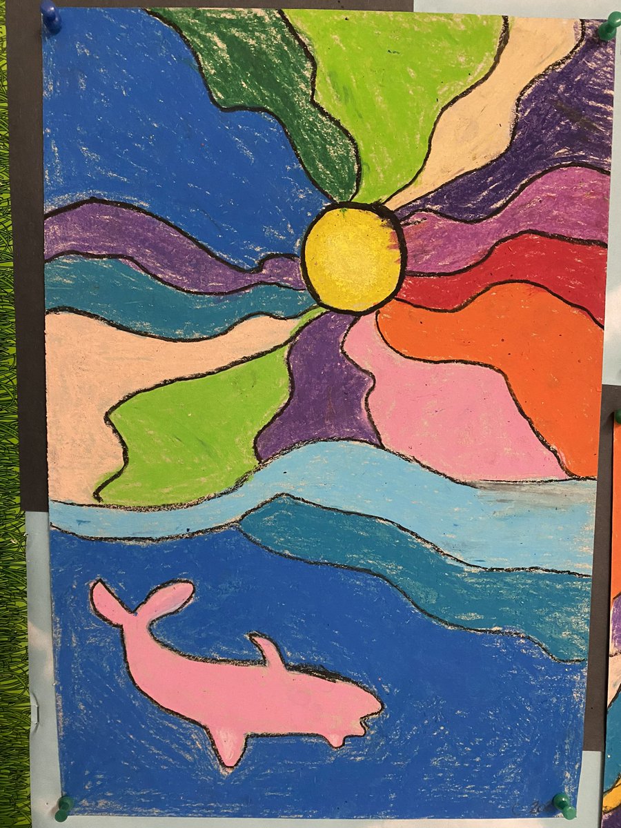 Our grade 3/4s did a beautiful job on these Canadian scenes inspired by the work of #TedHarrison <a href="/JohnDearnessTV/">John Dearness Public School</a> #tvdsb
