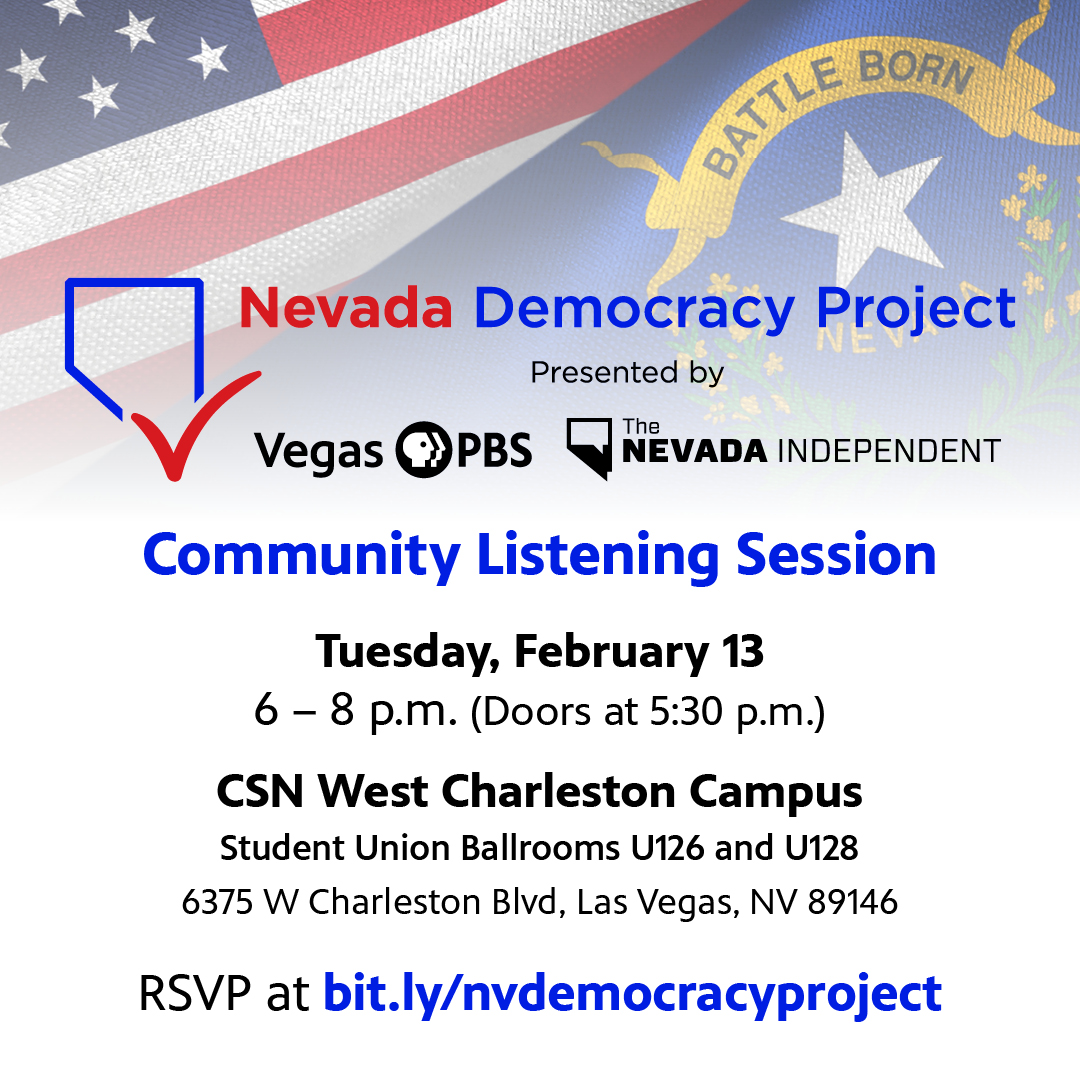VegasPBS's tweet photo. 🌟 Countdown Alert! 🕒 Just 1 Week Until The Nevada Democracy Project! @naokadforeman of @TheNVIndy and @amber_r_dixon, host of Nevada Week will moderate.🗳️ https://t.co/peelLSi2rd