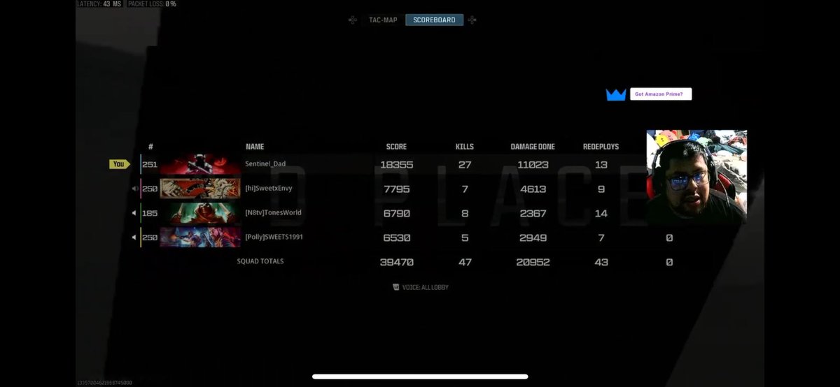 Sentinel_Dad's tweet image. Had the streamer buff on Sunday! Multi 20+ kill games I am ready for fortunes keep tomorrow! Call of Duty Warzone! #Warzone #CallofDuty #PS5 #gamer #twitch #twitchaffiliate