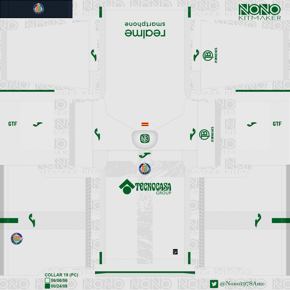 Hoy les traigo: 

<a href="/GetafeCF/">Getafe C.F.</a> 23/24 kits update.

Actualización de los Kits del Getafe con el nuevo sponsor Realme en la espalda.

Actualizar/Update: 
drive.google.com/drive/folders/…