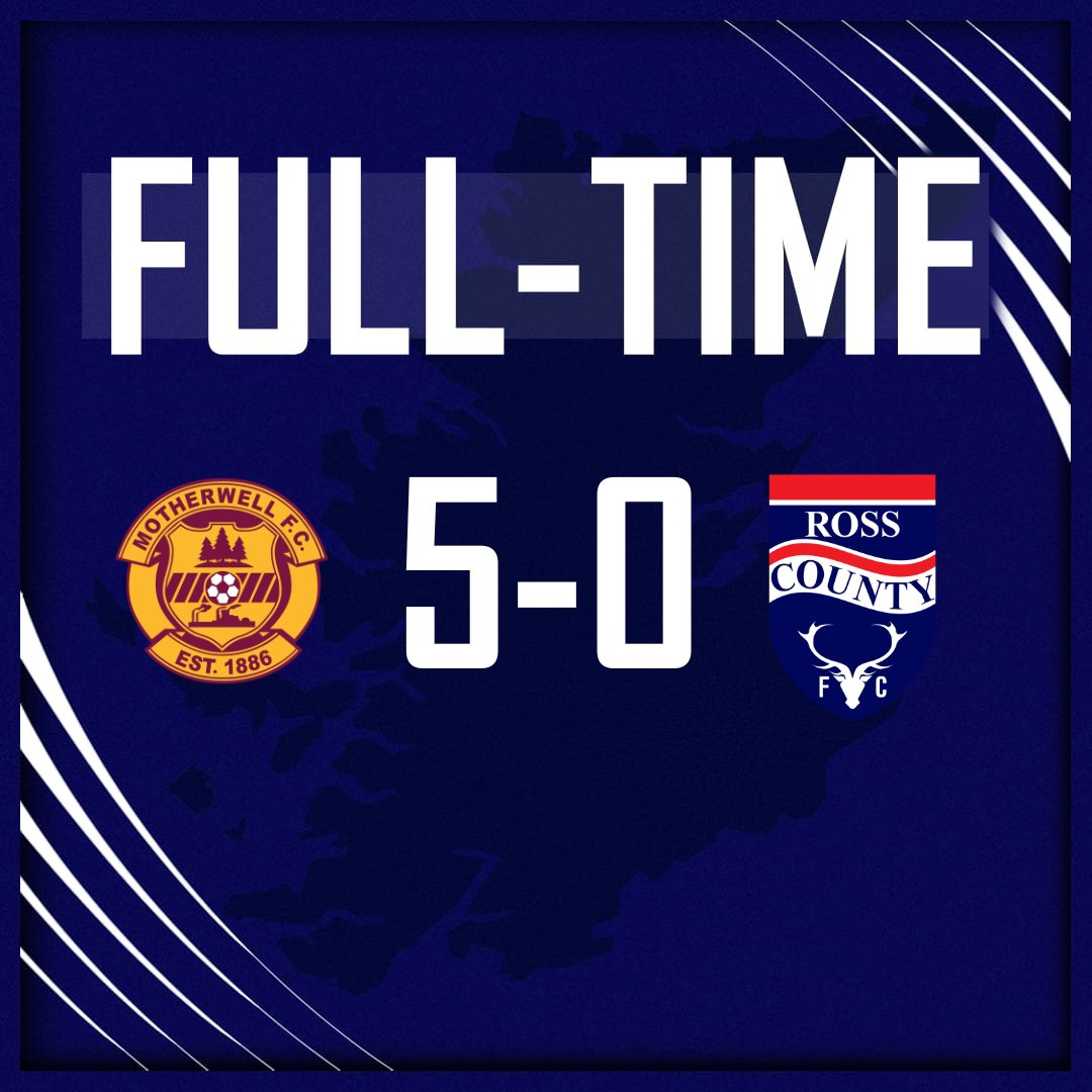 RossCounty's tweet image. Full-time at Fir Park:

Motherwell 5-0 Ross County