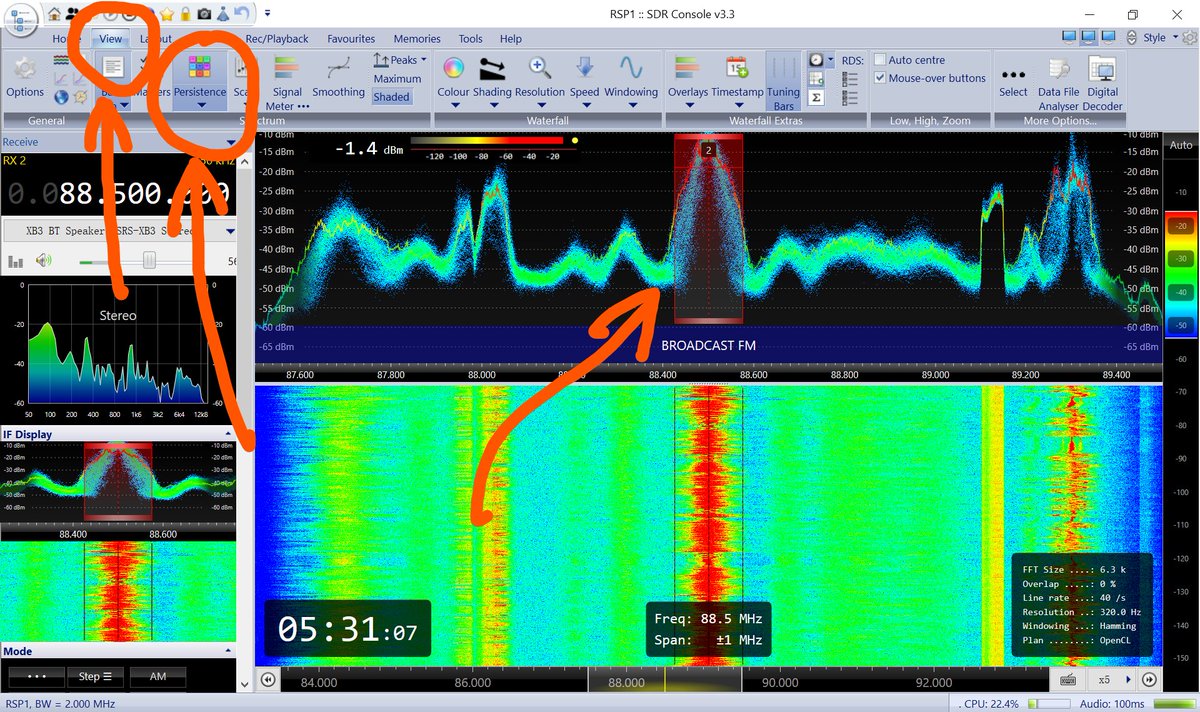 bd7pa's tweet image. SDR Console V3.3 have Cool spectrum style, press view -&amp;gt; Persistence enable. #SDRConsole DL URL: irp.cdn-website.com/46d0be53/files… 

#ham #hamradio #sdr #sdrradio