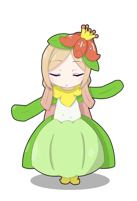 ホロライブ × ポケモン⑧ アキ・ローゼンタール × チュリネ/ドレディア #アロ絵