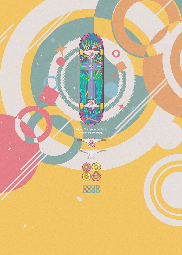 3Mega's tweet image. Trigun
College AU