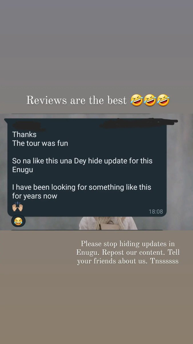 Tourbuddy_ng's tweet photo. Review O’clock with Tour Buddy
We lead tours with joy, but your reviews are the agbalumo to our hearts - full of sweetness and zing!
#Tourbuddy_ng #Enugu #visitNigeria #tourReviews #AllStars #Lagos https://t.co/obVWGfNxjz