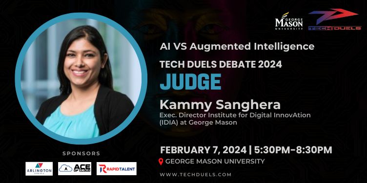 “Securing Tomorrow: Artificial or Augmented Intelligence”   

The answer is more complicated you think — and worth the debate! Join me at #TechDuels debate tomorrow at #GMU for a lively debate, #technetworking, and more.  

Register: techduels.com
