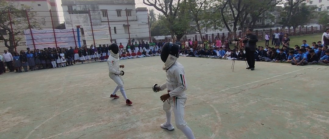 CuttackStewart's tweet photo. Stewart School, Cuttack proudly  adds another feather to its cap by starting the royal sports discipline, Fencing Practice in the School Premises https://t.co/M7Cxgm3umM