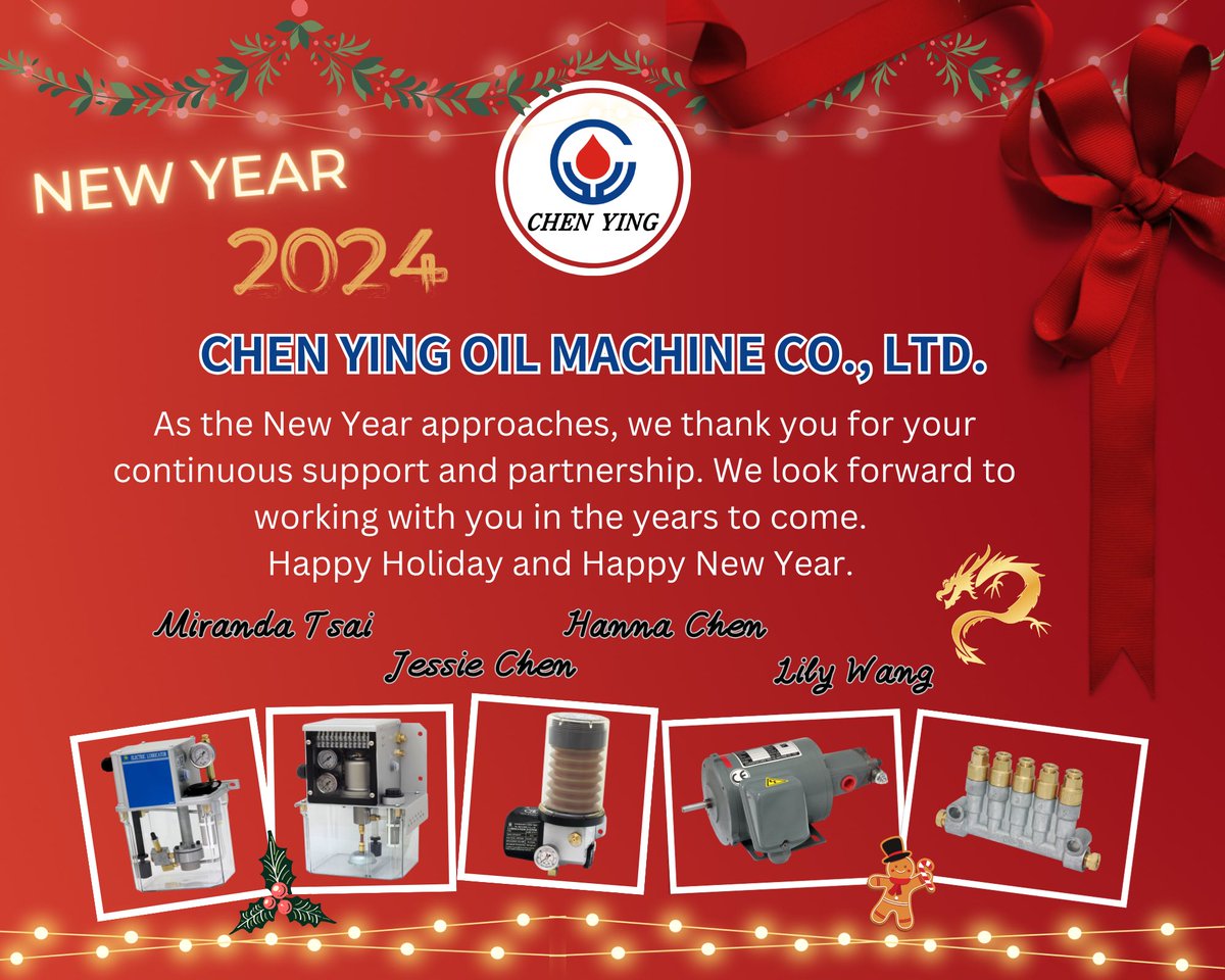ChenYing_pump's tweet photo. Happy Chinese New Year!
Our office is closed for Chinese New Year Holiday from Feb. 8 to 18. We will return to the office on Feb. 19.
#lubrication #oilpump #autolube #cncmachines https://t.co/1dZMRRw0IC
