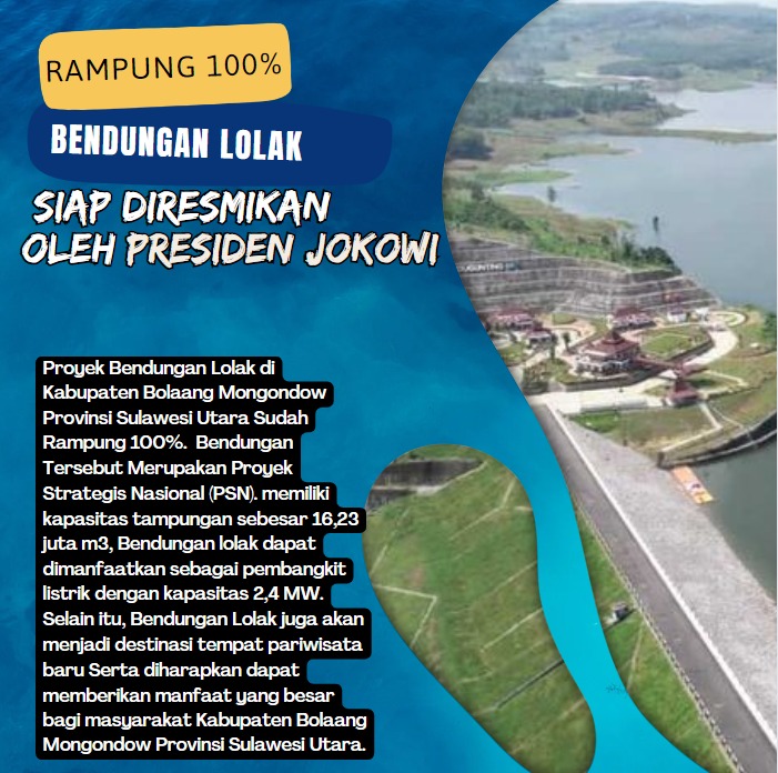 Bendungan Lolak di Sulawasi siap diresmikan #KinerjaJokowi #NKRIMembangun #MelajuIndonesiaMaju