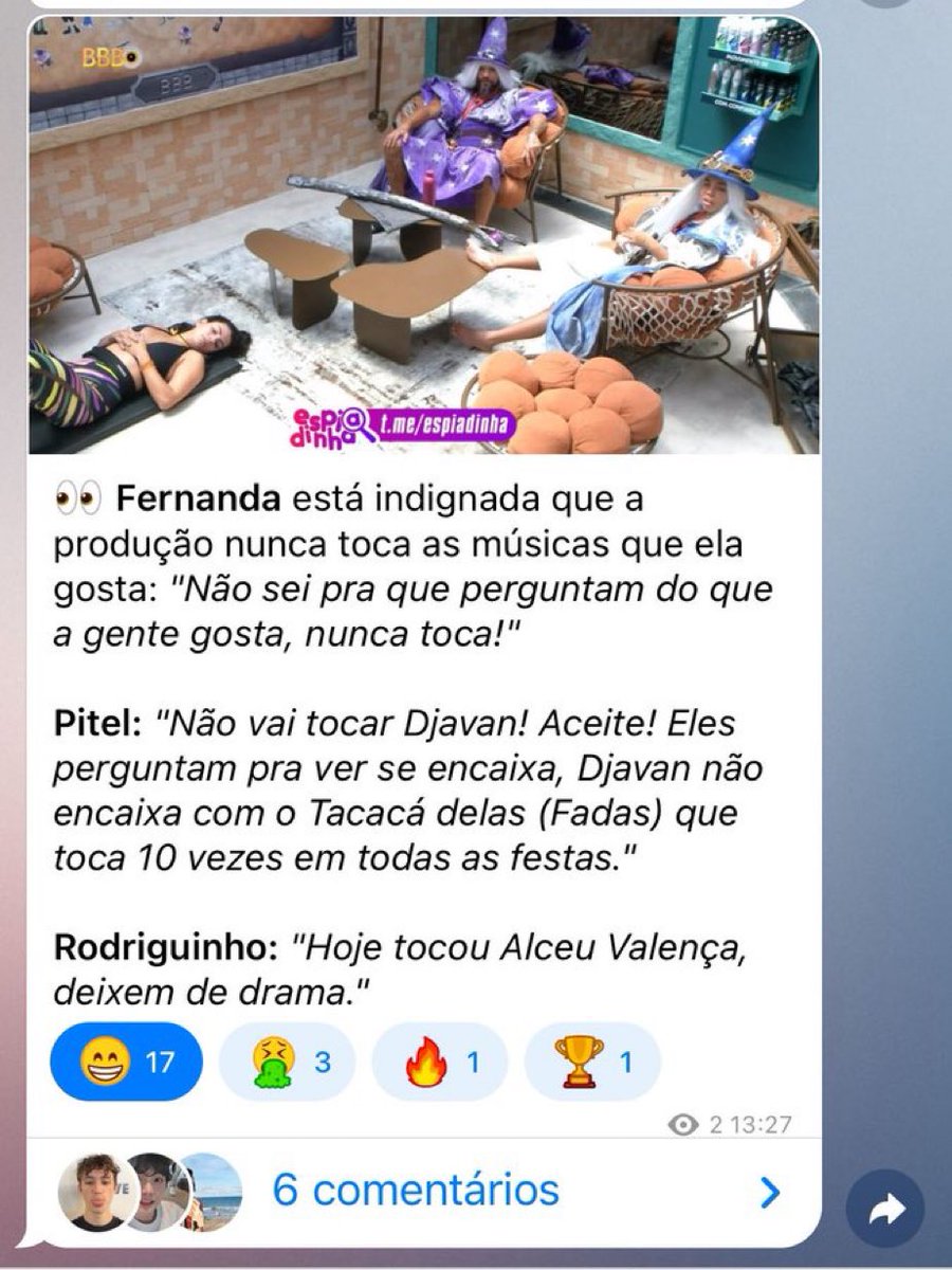IvoSolano's tweet photo. Galera que não entendeu a referência do Djavan da Fernanda:
#bbb24 https://t.co/RT0J62iIW7
