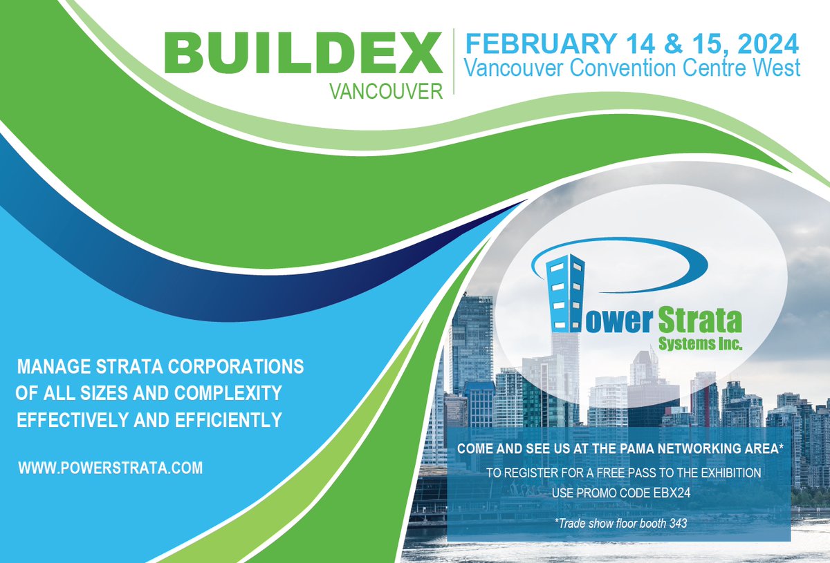 PowerStrata's tweet photo. We are excited about exhibiting at #BUILDEXVancouver @BUILDEXshows on February 14th and 15th at @VanConventions and look forward to seeing you there at the PAMA Networking Area (Booth 343)! For more info visit our website:
https://t.co/5T544RxfDe https://t.co/eqZUDvBFUU