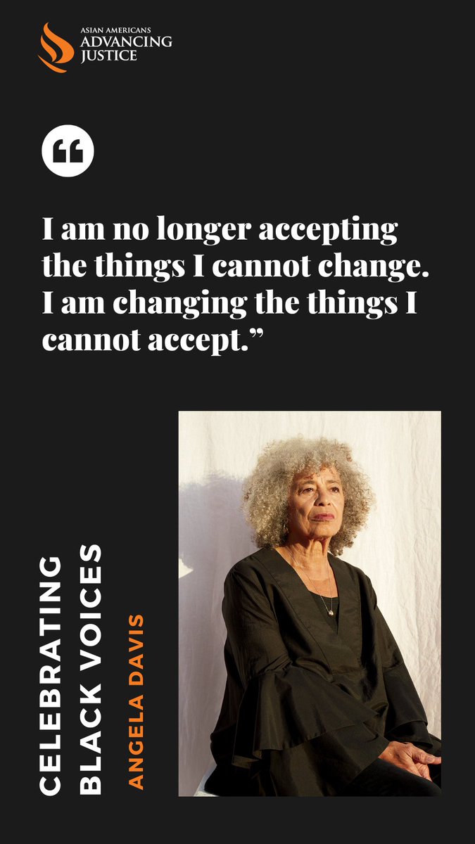 AAAJ_AAJC's tweet photo. Today, we’re reflecting on the legacy of Angela Davis: a symbol of strength and resilience. Her lifelong fight for justice and equality resonates across generations, inspiring us to challenge systemic barriers and advocate for change. #BHM https://t.co/meH7SLGbET