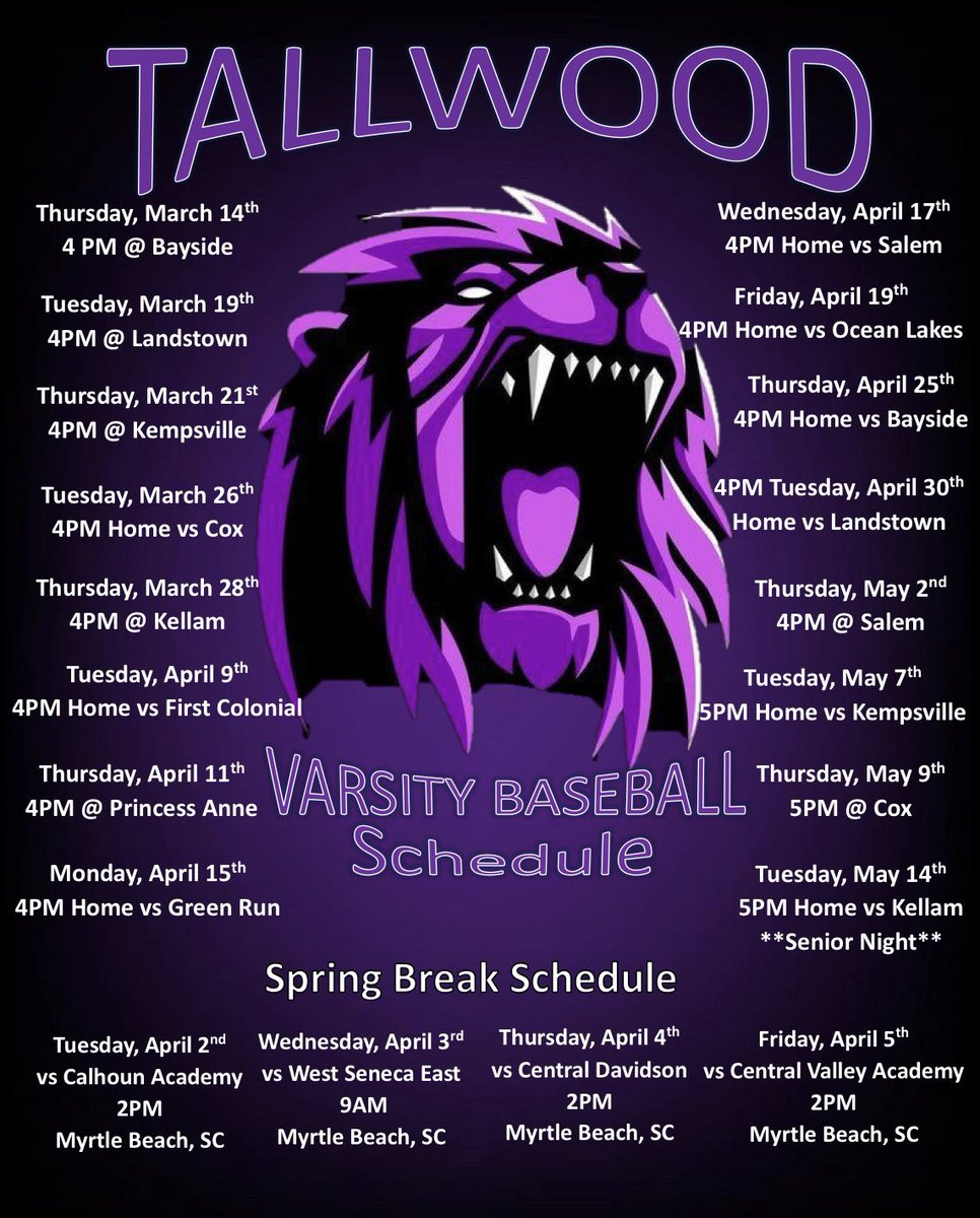 <a href="/THSLionsBaseBal/">Tallwood High School Baseball</a>