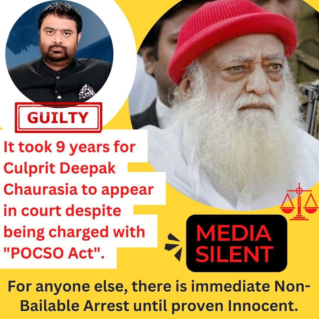 #Jhooth_Ka_Mooh_Kala 😡
 On Paid News which shows false news for #Hindus day and night.When the journalist himself has been accused of playing with the #life of a small girl in the Sant Shri Asharamji Bapu case, then why is there silence in the entire FakeMedia Industry?
 #Harda