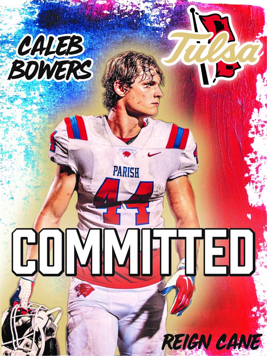 Caleb Bowers (@calebbowers44) on Twitter photo #AGTG COMMITTED!! Thank you to everyone who has been in my corner during this journey! A new chapter begins at <a href="/TulsaFootball/">Tulsa Football</a> @TulsaCoachKDub @Chris_Polizzi <a href="/CoachKMcFarland/">Koy McFarland</a> <a href="/coachnovakov/">Coach Novakov</a> <a href="/coachgalusha/">Will Galusha</a> <a href="/RecruitParish/">RecruitParish</a> #ReignCane #AGTG COMMITTED!! Thank you to everyone who has been in my corner during this journey! A new chapter begins at <a href="/TulsaFootball/">Tulsa Football</a> @TulsaCoachKDub @Chris_Polizzi <a href="/CoachKMcFarland/">Koy McFarland</a> <a href="/coachnovakov/">Coach Novakov</a> <a href="/coachgalusha/">Will Galusha</a> <a href="/RecruitParish/">RecruitParish</a> #ReignCane