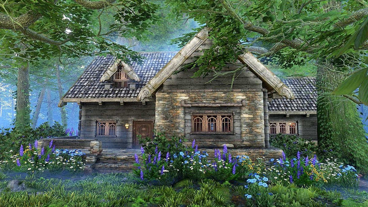 zadirakindle's tweet image. I finished the County Cozy Cottage. It has been landscaped and has a kitchen, bathroom and pergola added . Now it doesn&apos;t look like a haunted house. 😀 Video coming soon. #EnshroudedRisingFlames #PlayEnshrouded #BuildingFun