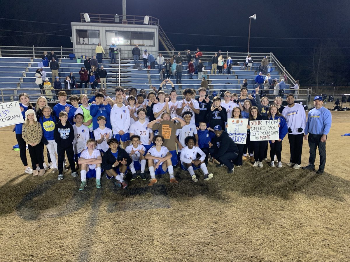 BHSDevils1's tweet image. Boom!! Blue Devils win in 5 OTs! Caydence Miller scores final PK

5-4 over Vardaman 

Devils advance to 3rd. Will play Saturday 

#BlueDevilStandard