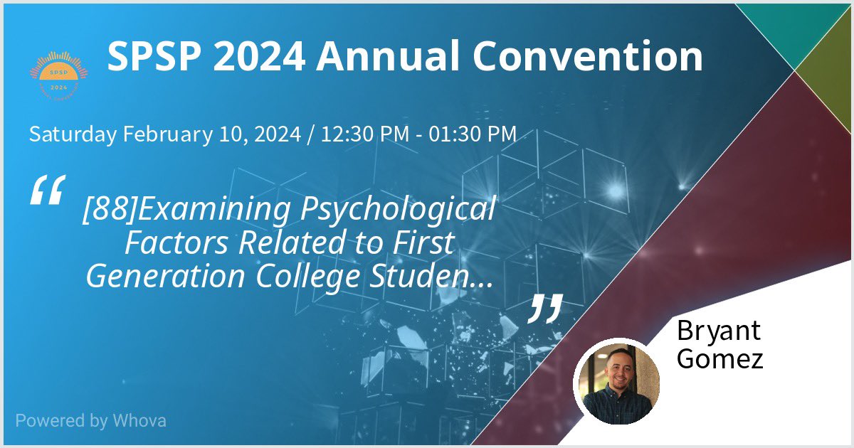 Been a while since I posted on here, but excited to be at #SPSP2024!  Check out our work on epistemic exclusion and family achievement guilt among PhD students and my work on experiences of first-generation college students! Looking forward to seeing everyone! 🥳