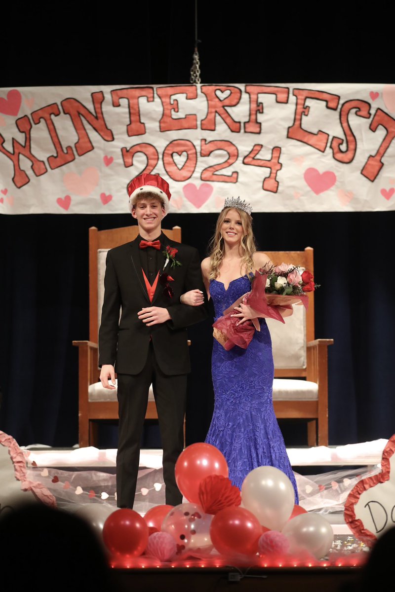 JCC Winterfest King and Queen: Sam Brinkman and Emma Haren.