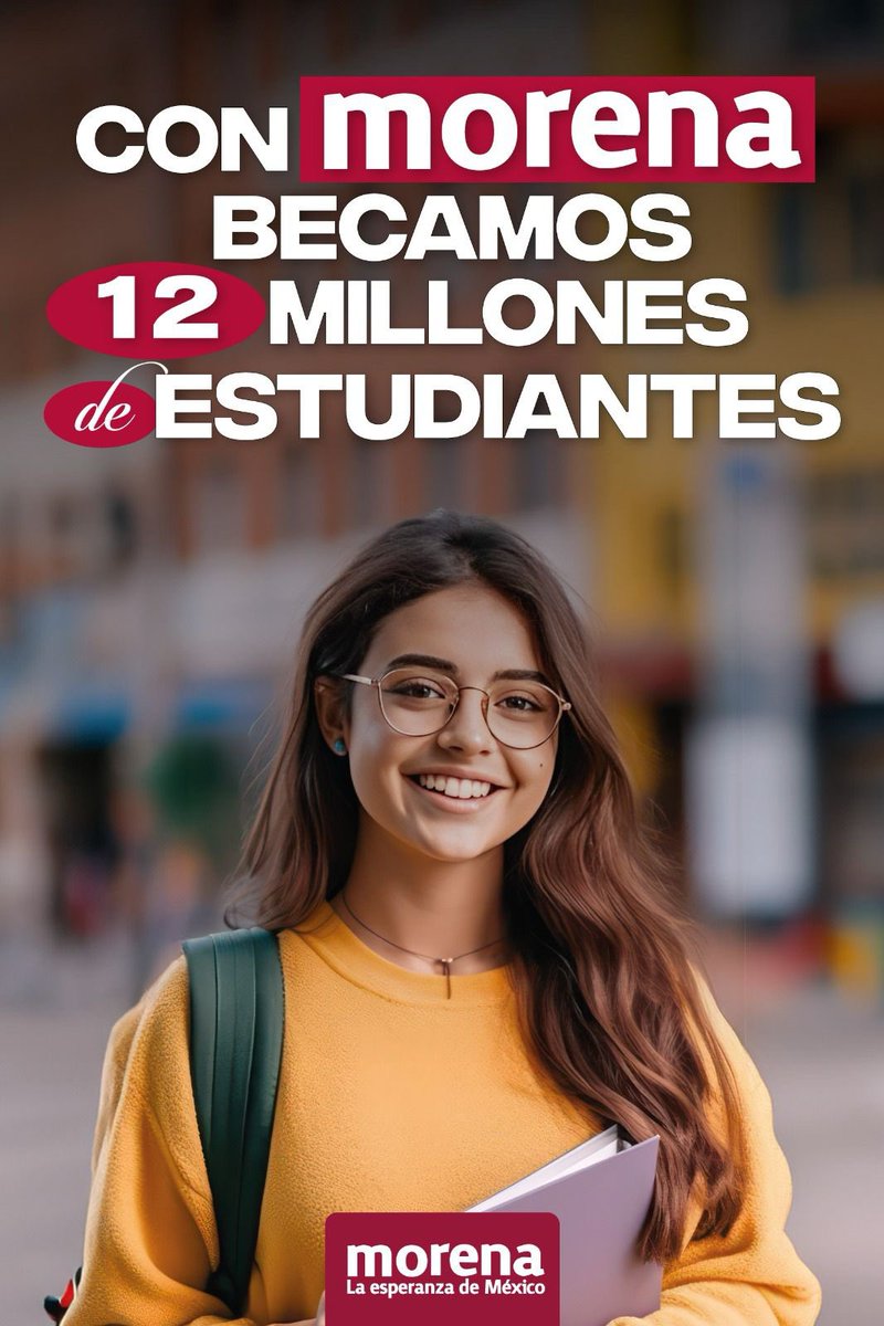 Fer_MercadoG's tweet photo. #ConMorena se garantizó el derecho a la educación de niñxs y jóvenes a través de 12 millones de becas para estudiantes. 

¡Y vamos por más! 

#MorenaVa 
#EsTiempoDeMujeres 👊🏽 https://t.co/Zn6OMHVqfs
