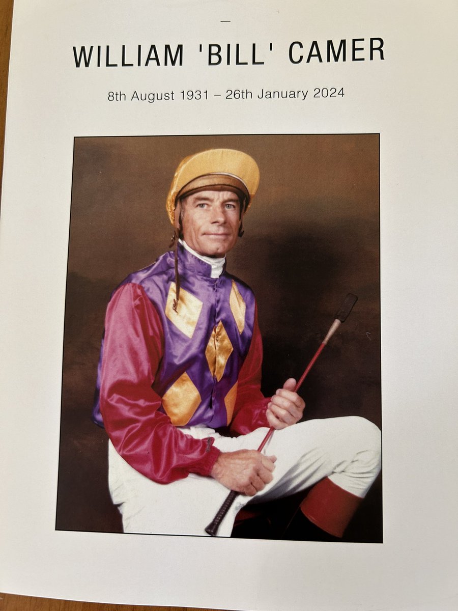munsieanne's tweet photo. A lovely tribute to late Billy Camer today with many former colleagues -Jockeys/Trainers in attendance at a Celebration of his very colourful life.
Farewell Bill. RIP
@JockeysTrust
@RonQuinton
#campton
#voigt
#miers
#lee Brothers
#marney
@MunsieGlenn
@JohnSelkrig https://t.co/8RNoz9OWVr