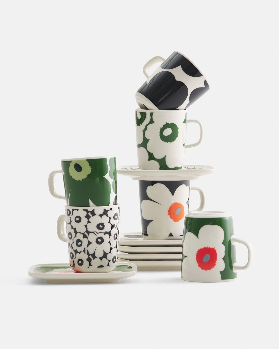 New at Finnport. The 60th anniversary of the Unikko pattern by Marimekko.