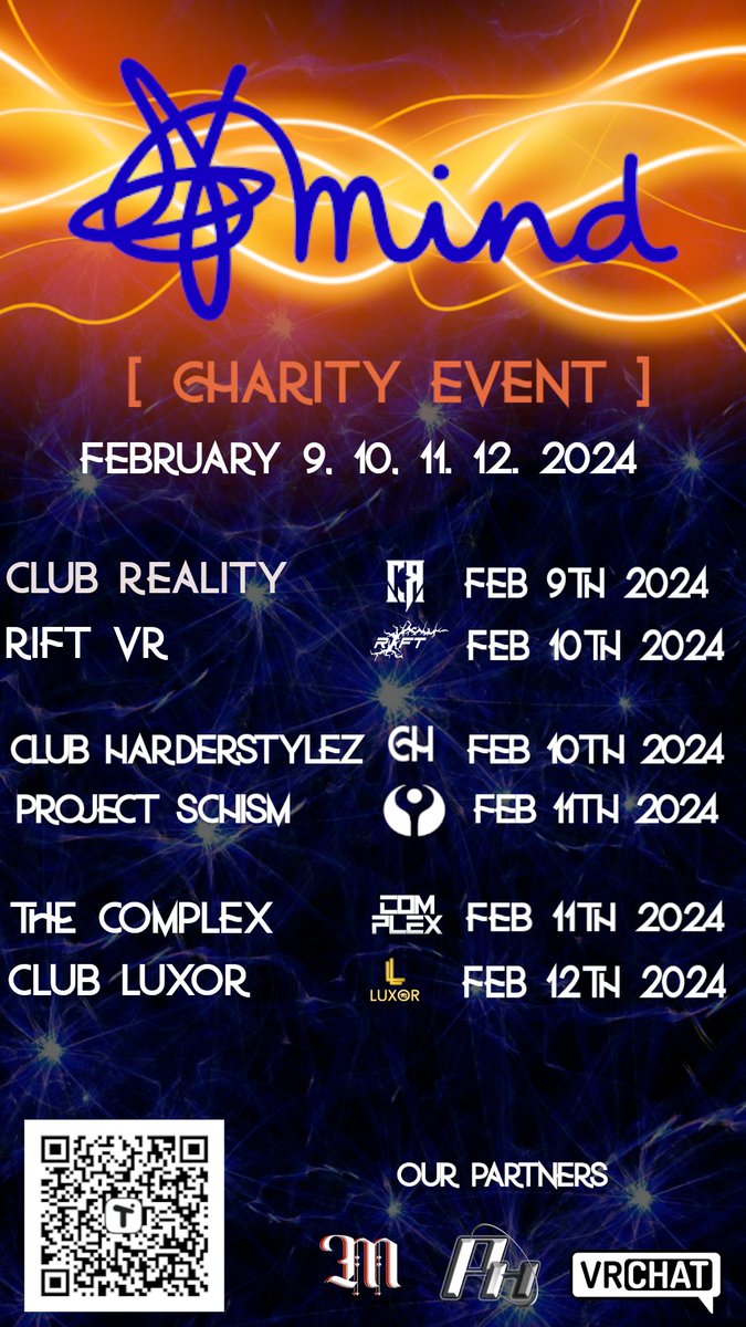 TheComplexVR's tweet photo. We are participating in the upcoming MIND Charity ^-^
Let's enjoy a night of bangers while supporting those in need and getting them the help that they deserve <3

Sunday, 11th Feb 21:00 CET

Lineup:
@RuTransverse 
@xkmerlz 
@notDJMiyuky 
@ssoxalotl 
@GDub__ 
Audio https://t.co/CQiUxzhPTr