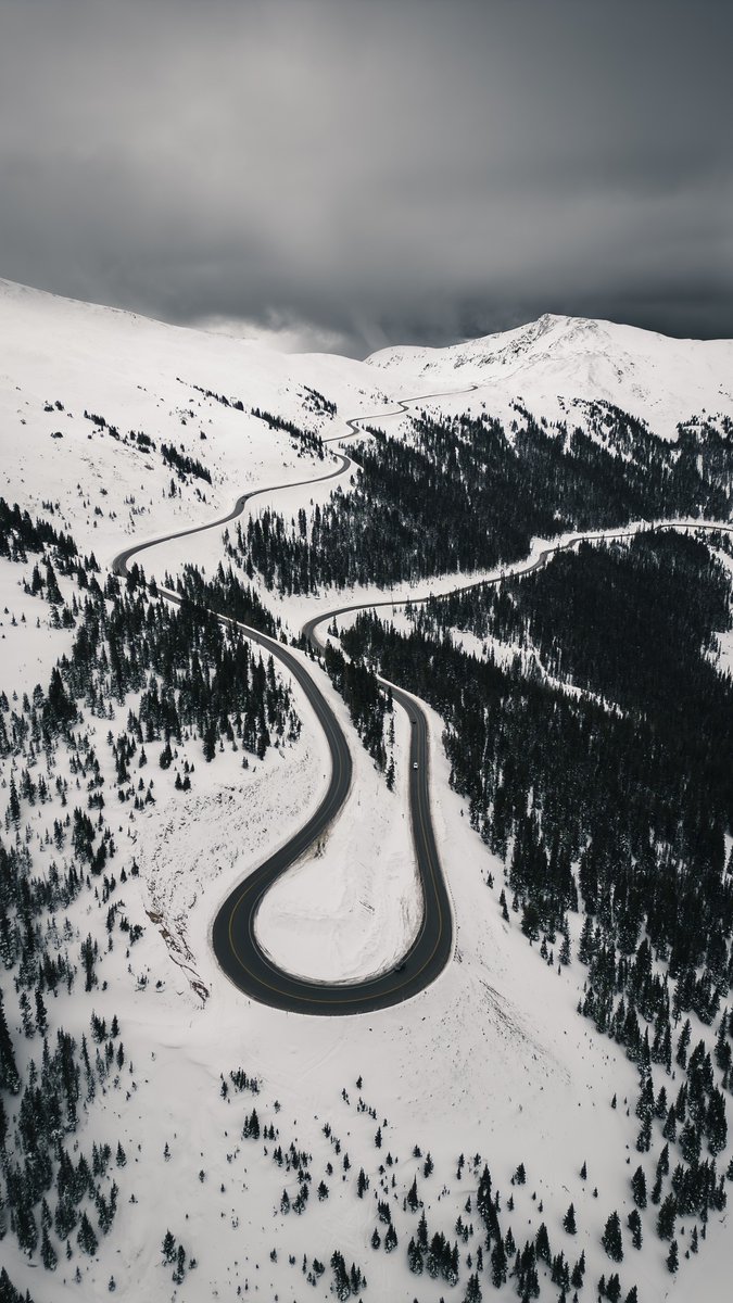 "Loveland Pass captured by drone. Cold and Moody
1/29"

📸: Christian Marcy-vega - Discover Colorado | Through your photos
