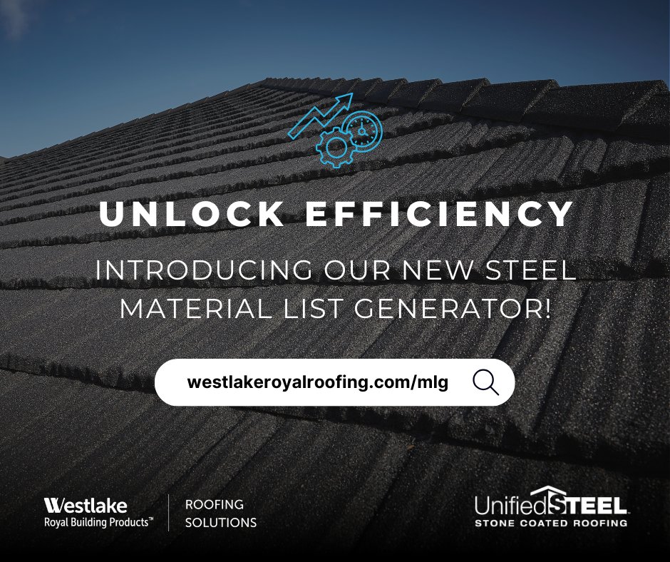 Introducing our #new #SteelMaterialListGenerator – revolutionize and #streamline material calculations in 3 easy steps! 🏗️✨ Visit the link below to learn more and start calculating!
-
westlakeroyalroofing.com/mlg 📝🛠️
