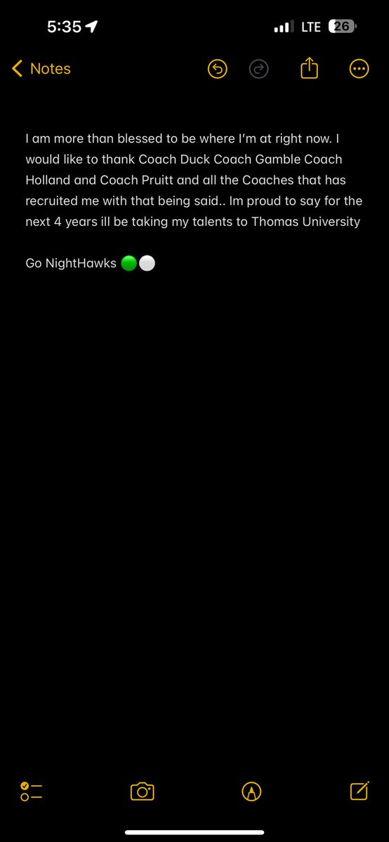 I am proud to say i am 100% committed to Thomas University Go NightHawks <a href="/coachseay/">Christopher Seay</a> <a href="/DuckworthStacy/">Stacy Duckworth</a> <a href="/CoachTPruitt1/">Tucker Pruitt</a> <a href="/dhollan22/">Coach D_Holland, Ed.S</a> <a href="/RecruitGeorgia/">Recruit Georgia</a> AGTG✝️