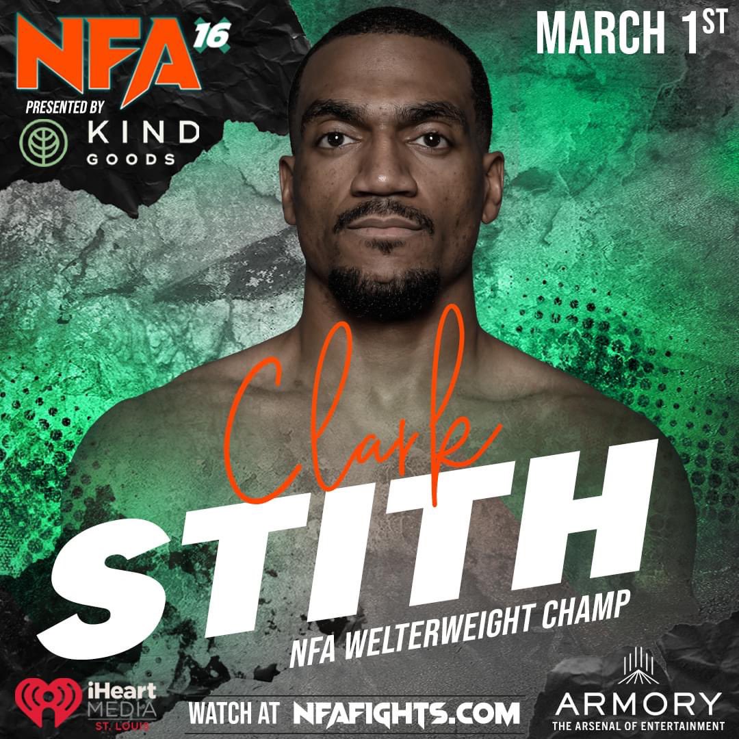 Nemesisfighting's tweet image. Clarkston Stith looks to defend the #NFA welterweight title and continuing his championship reign. 

📅 March 1, 2024
🎫 NFATIX.com
🏢  Armory STL
📺 Pay-Per-View 📺 available at NFAfights.com for only $30 Buy it Today!

 #localmma #livemma #stlmma