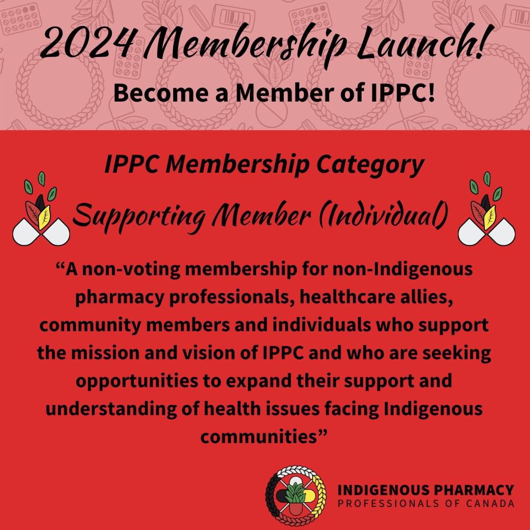 Become a supporter of #Indigenous health equity in #pharmacy today! indigenouspharmacy.ca/become_a_member
