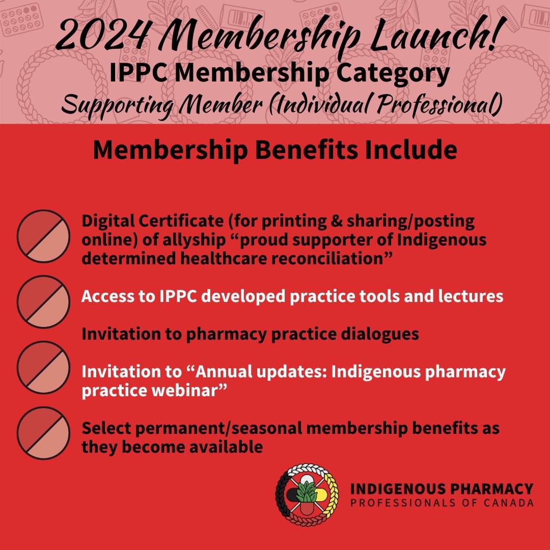 Become a supporter of #Indigenous health equity in #pharmacy today! indigenouspharmacy.ca/become_a_member