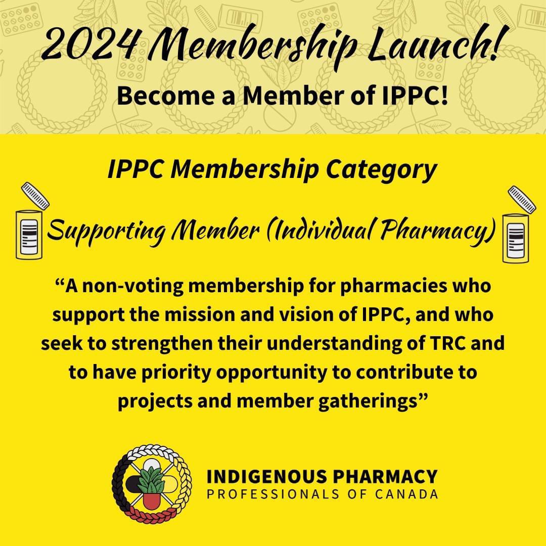 We invite your pharmacy to be a supporter of #Indigenous health equity in #pharmacy by becoming a member! indigenouspharmacy.ca/become_a_member