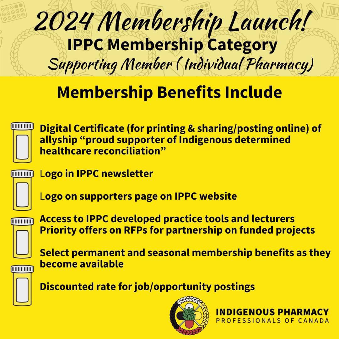We invite your pharmacy to be a supporter of #Indigenous health equity in #pharmacy by becoming a member! indigenouspharmacy.ca/become_a_member