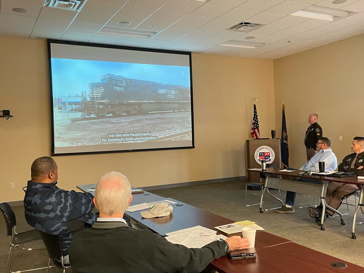 BCEMHSD's tweet photo. At a productive #LEPC meeting today, the group reviewed lessons learned from the train derailment incident in East Palestine Ohio. https://t.co/7pCP38oWR9