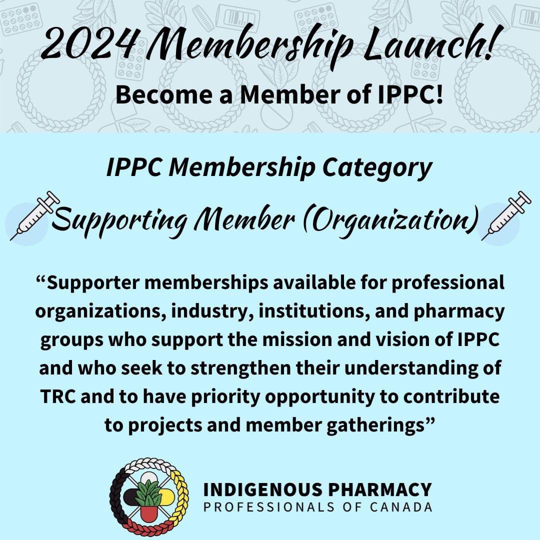 We invite your organization to be a supporter of #Indigenous health equity in #pharmacy by becoming a member! indigenouspharmacy.ca/become_a_member
