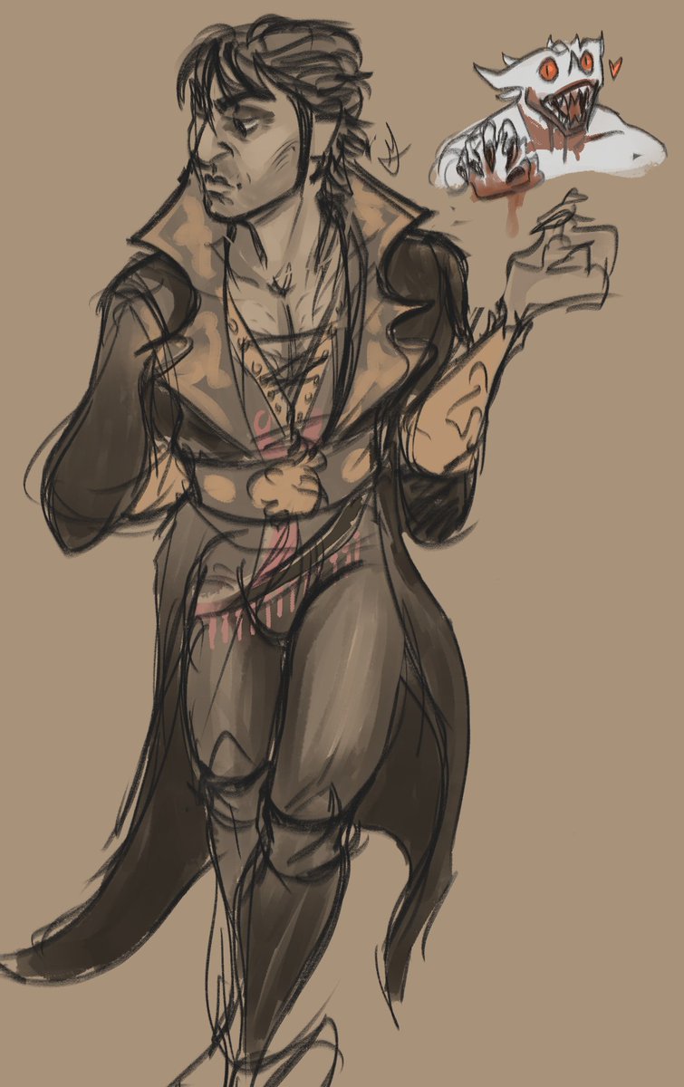 TorMoronic's tweet photo. Sassy Gortash sketch, with guest appearance of his doting "business" partner

#BG3fanart #Gortash #Durge https://t.co/PIuDM7u4Qj