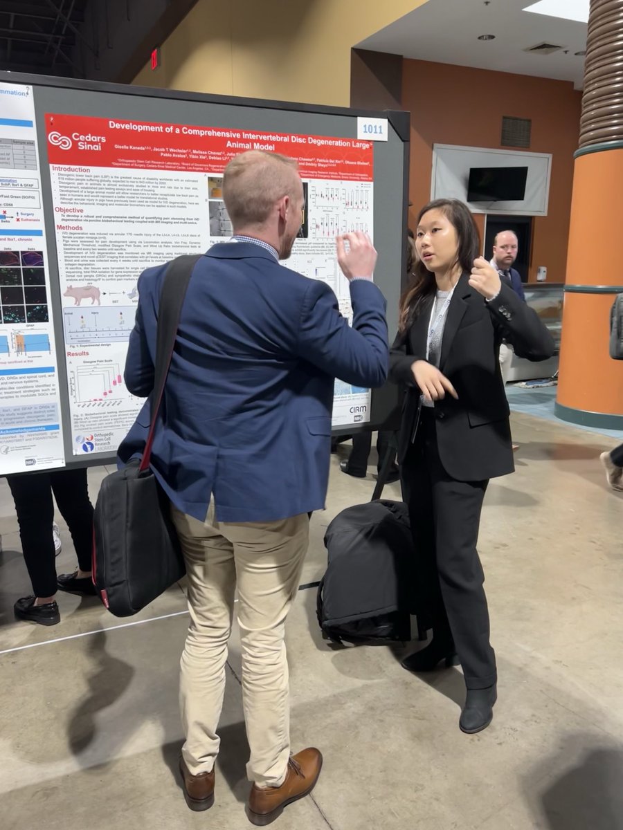 Congrats to ⁦<a href="/GiselleKaneda/">Giselle Kaneda</a>⁩ for her ⁦<a href="/OrsSpineSection/">ORS Spine Section</a>⁩ poster award as first year PhD student in the  ⁦⁦<a href="/SheynLab/">Sheyn Lab</a>⁩, Well deserved! #ProudPI #ORS2024