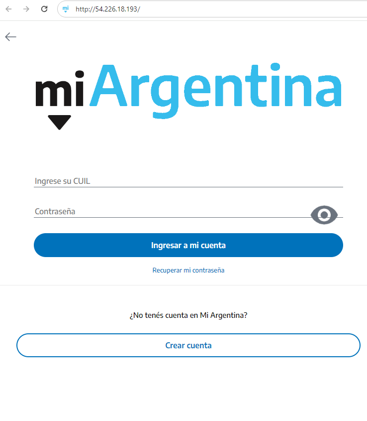 #Phishing MiArgentina

Site
hxxp://54.226.18.193/