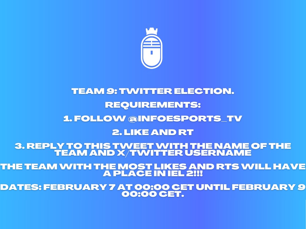 ¡¡¡EQUIPO 9: ELECCIÓN DE TWITTER!!! 🫣

Seguid los requisitos indicados 👉

48h de locura 😬

Comienza el juego🤖