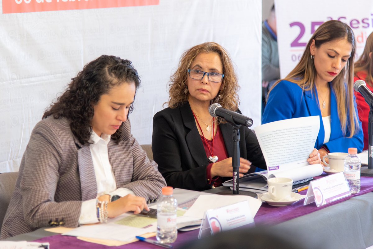 TeemOficial's tweet photo. El Pleno del #TEEM estuvo presente en la vigésima quinta Sesión Ordinaria del Observatorio Edomex, en donde la Mgda Pdta @PatriciaTovarP rindió protesta a la Mtra. @MonicaChDuran como nueva titular del #OPPMEdomex.
1/2 https://t.co/haHjUcKhX7