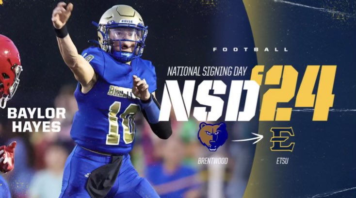 I will be signing my NLI at Brentwood High School at 11:20 
Everyone is welcome 🐻