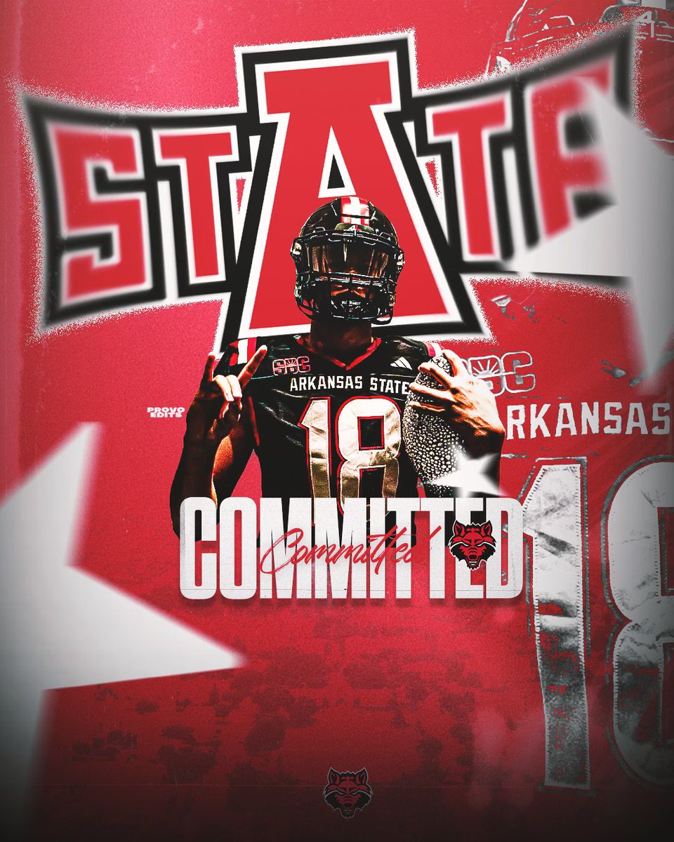 Excited to announce that I will be furthering my academic and athletic career at <a href="/AStateFB/">Arkansas State Football</a>. Thank you to everyone who has been apart of my journey🐺‼️
#wolvesup
<a href="/coachrdodge/">Riley Dodge</a> <a href="/SLC_Recruiting/">Southlake Carroll FB Recruiting</a> <a href="/CoachNickGrimes/">Nick Grimes</a> <a href="/SLCAthletics/">Carroll Dragons</a> <a href="/AStateRedWolves/">Arkansas State Red Wolves Athletics</a> <a href="/AStateNation/">AStateNation</a>