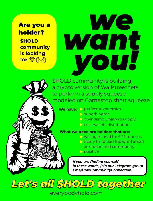 $HOLD if you’ve ever been rugged, or looking for an easy to understand project that is 100% community owned, plz read below <a href="/everybodyholds/">Everybody Holds Official</a> 

$PORK $Eth @XPayments #Ethereum