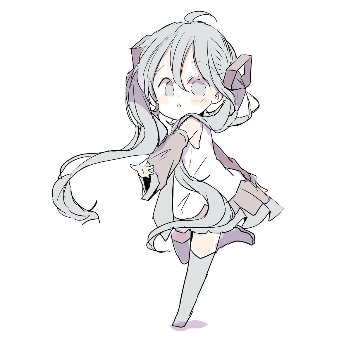 初音ミク 「くるんっ 」|sakiのイラスト