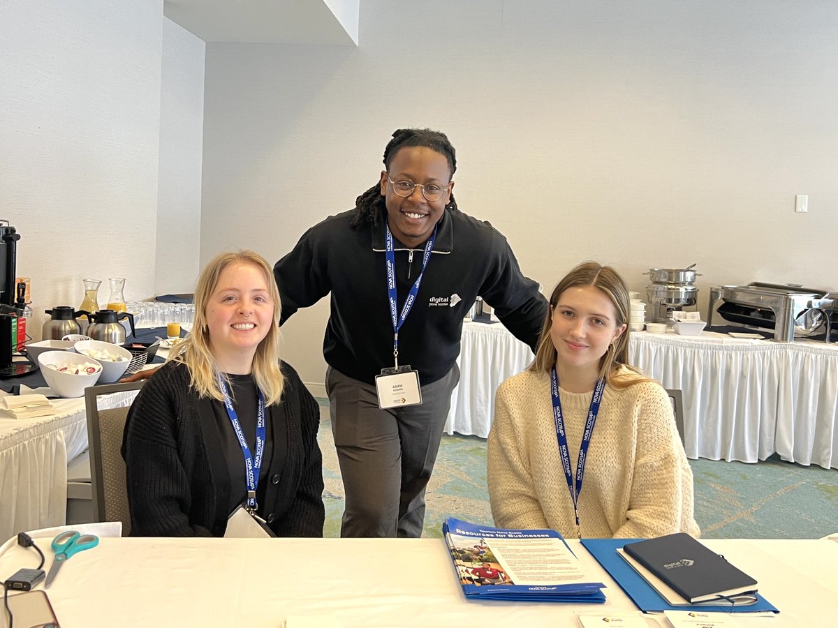DigitalNS's tweet photo. Wrapping up an incredible day at #DigitalDays!
A huge thank you to Ingrid Deon from Word-Craft, Melissa Lloyd from Aigility Hub, Riley Forman from Connect Media, for sharing their insights today. Special shoutout to our partner Tourism Nova Scotia for their contributions. https://t.co/gmv7lz1ToU