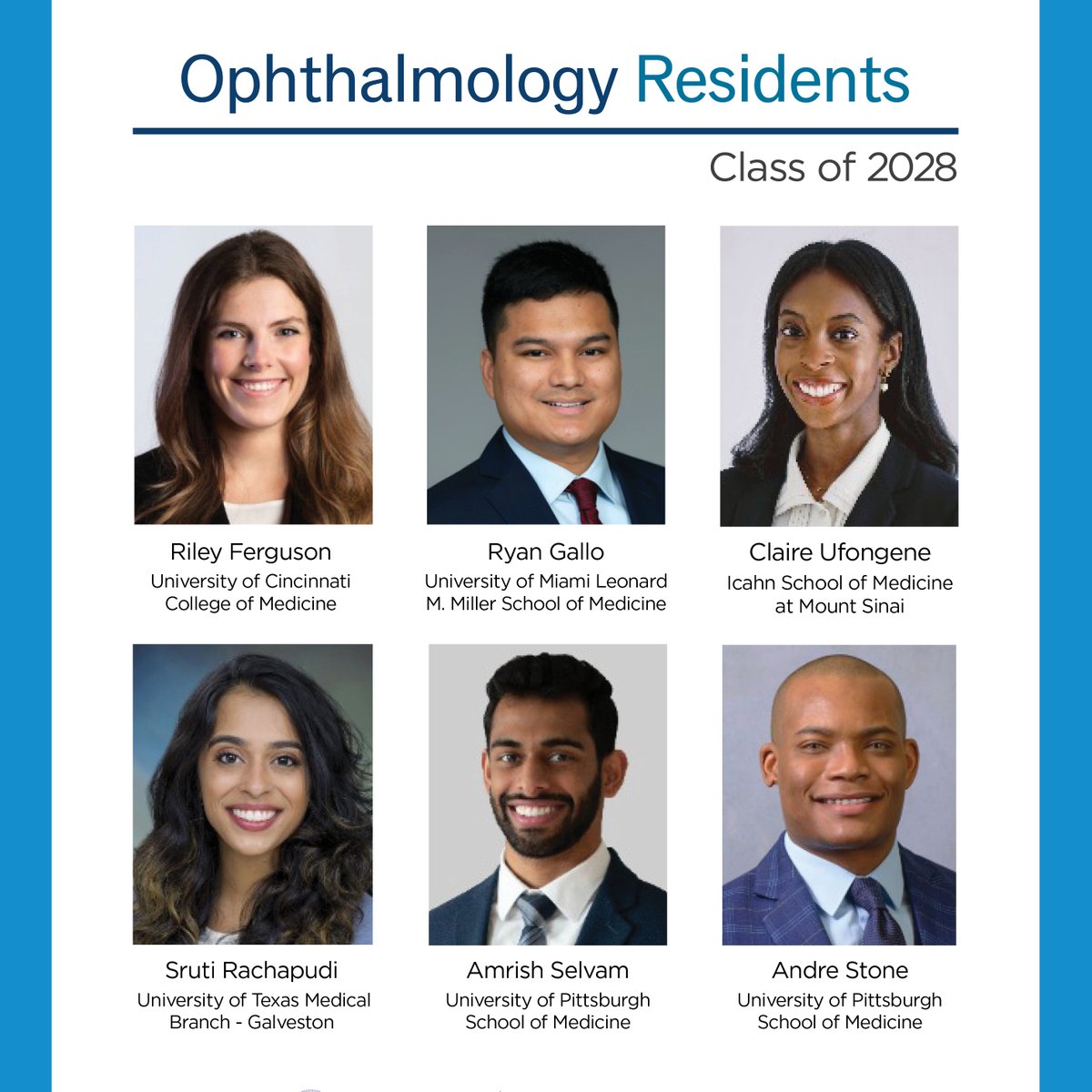 We are thrilled to introduce you to our new residency class of 2028! 

#MatchDay #ophthalmology #Match2024 #OphthoMatch2024