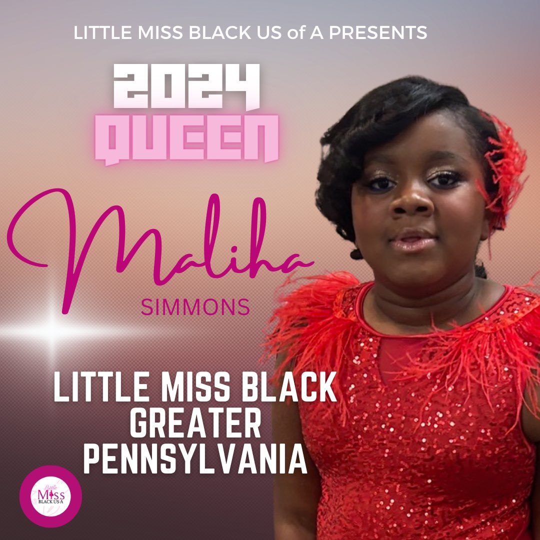 #DelegateAnnouncement2024
Ring the alarm as we welcome - MALIHA SIMMONS, Little Miss Black Greater Pennsylvania 2024!  Join us as we promote, honor and celebrate this Queen and her beauty, brilliance, excellence, and legacy!